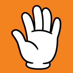 ręka pomarańczowa papier